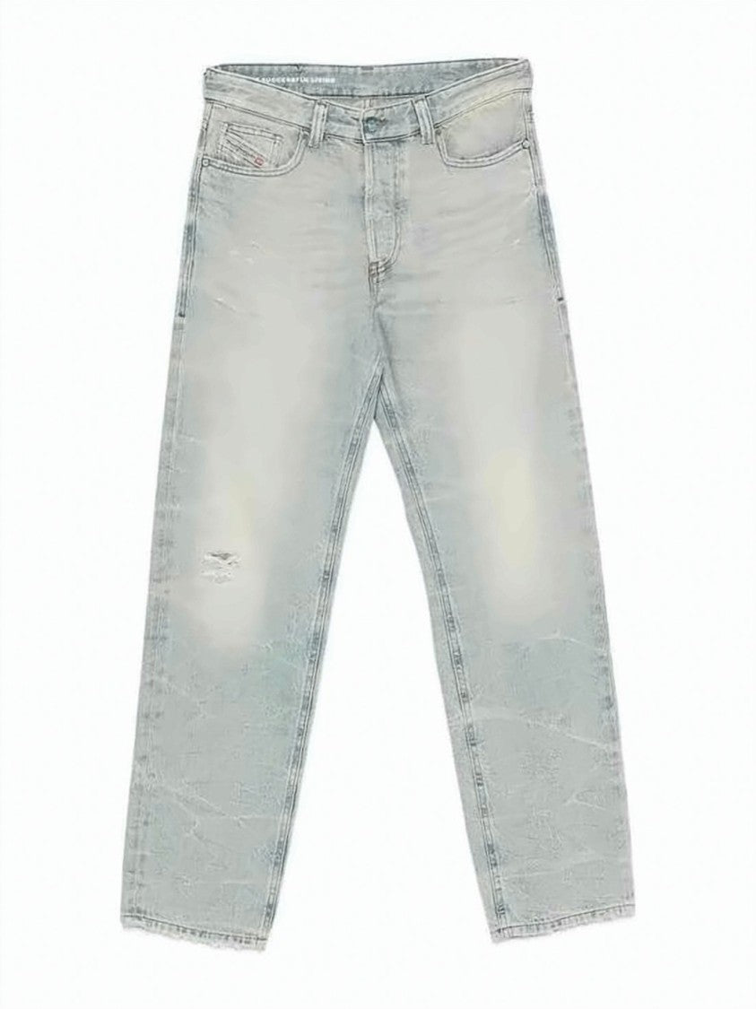 Diesel Light-Wash Denim Jeans With Relaxed Straight-Leg Fit