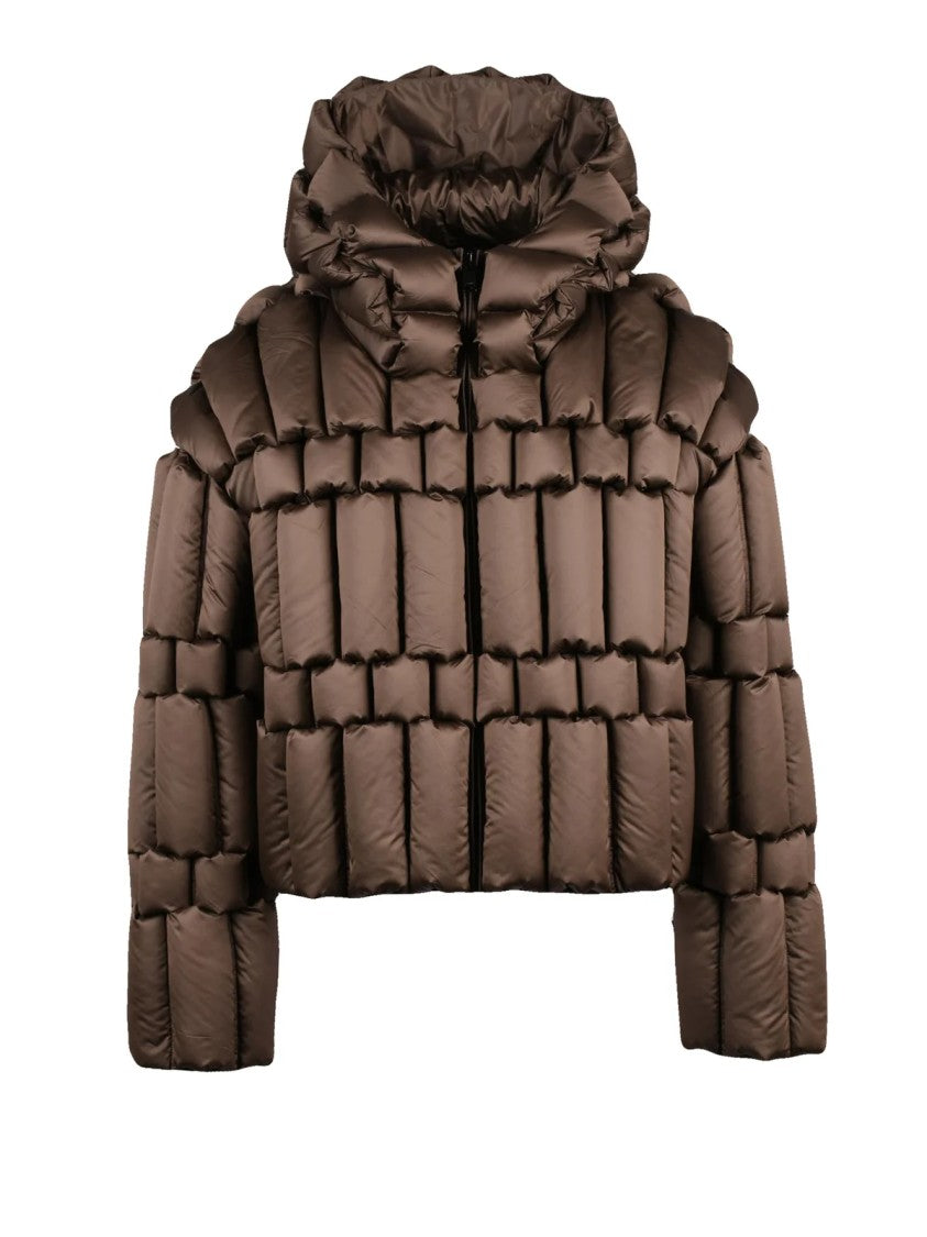 Raxxy Cropped Quilted Raxxy Down Jacket With Boxy Silhouette