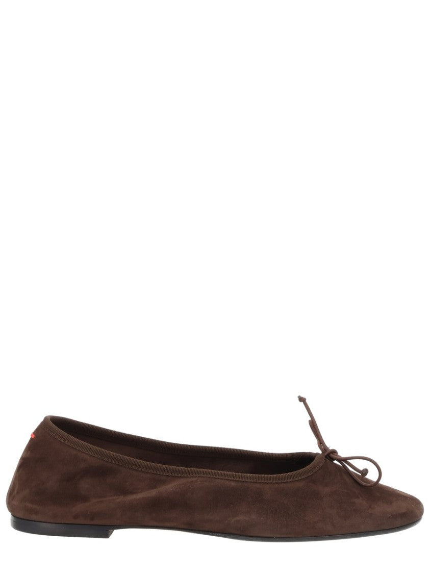 Aeydē Tiby Brown Kid Suede Flats