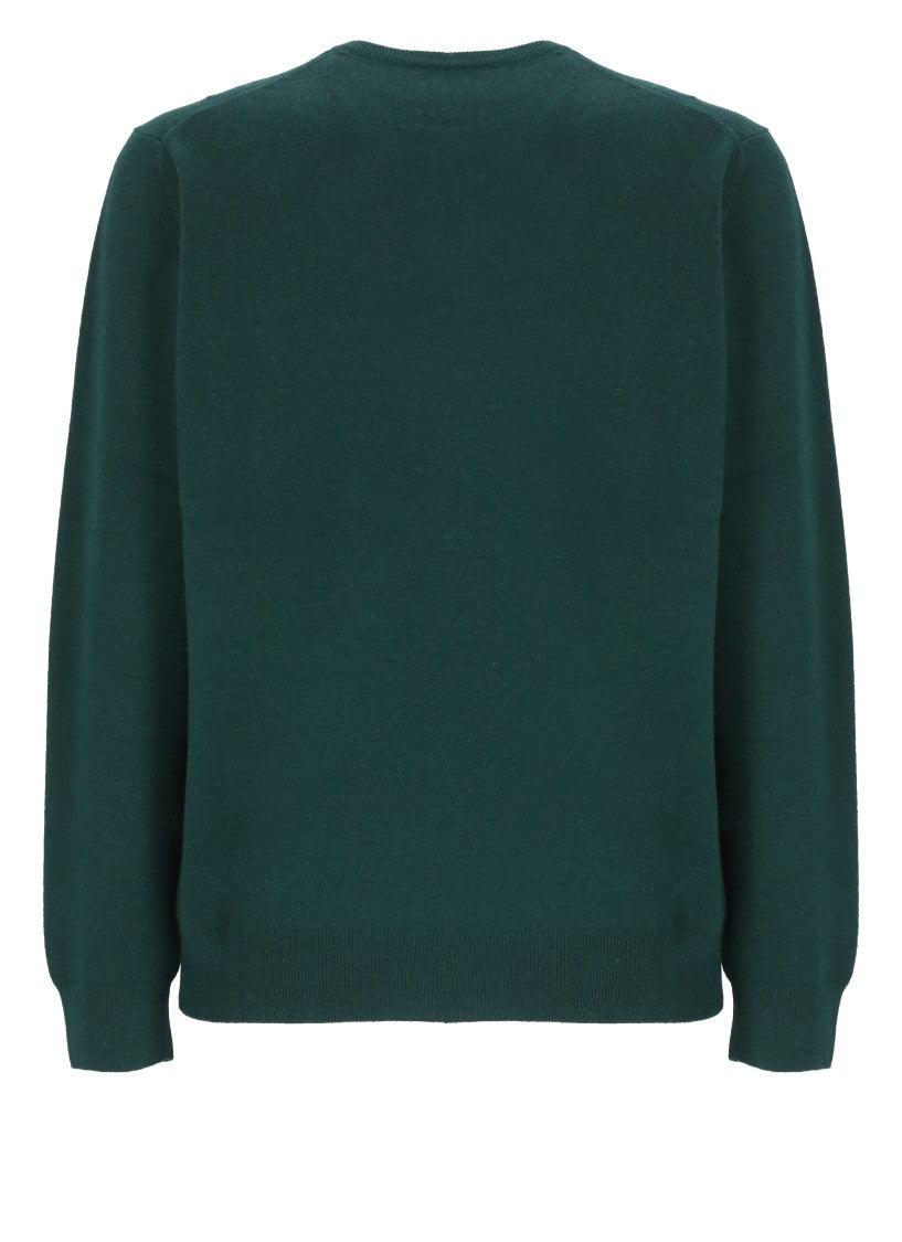 Della Ciana Deep Green Merino Wool And Cashmere Sweater