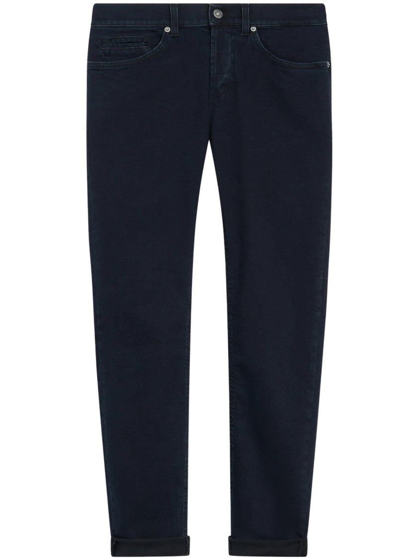 Dondup Slim Fit Navy Trousers