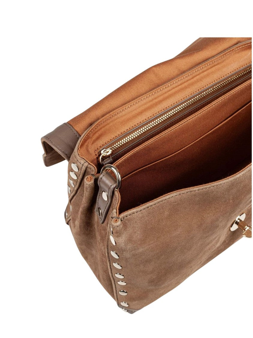 Zanellato Green Structured Suede Shoulder Bag