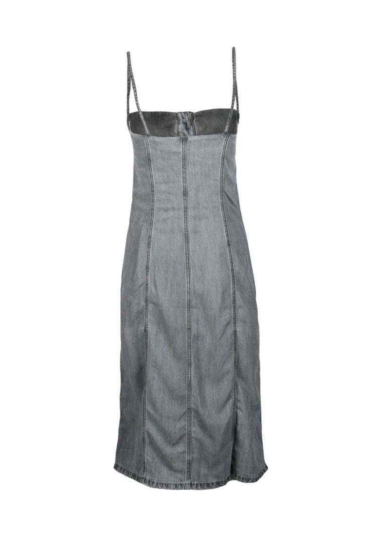 Diesel Lyocell Midi Dress - Grey