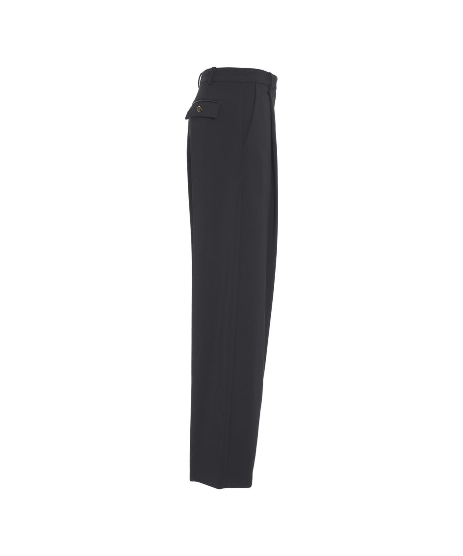 Elisabetta Franchi Wide-Leg Trousers With High Waist