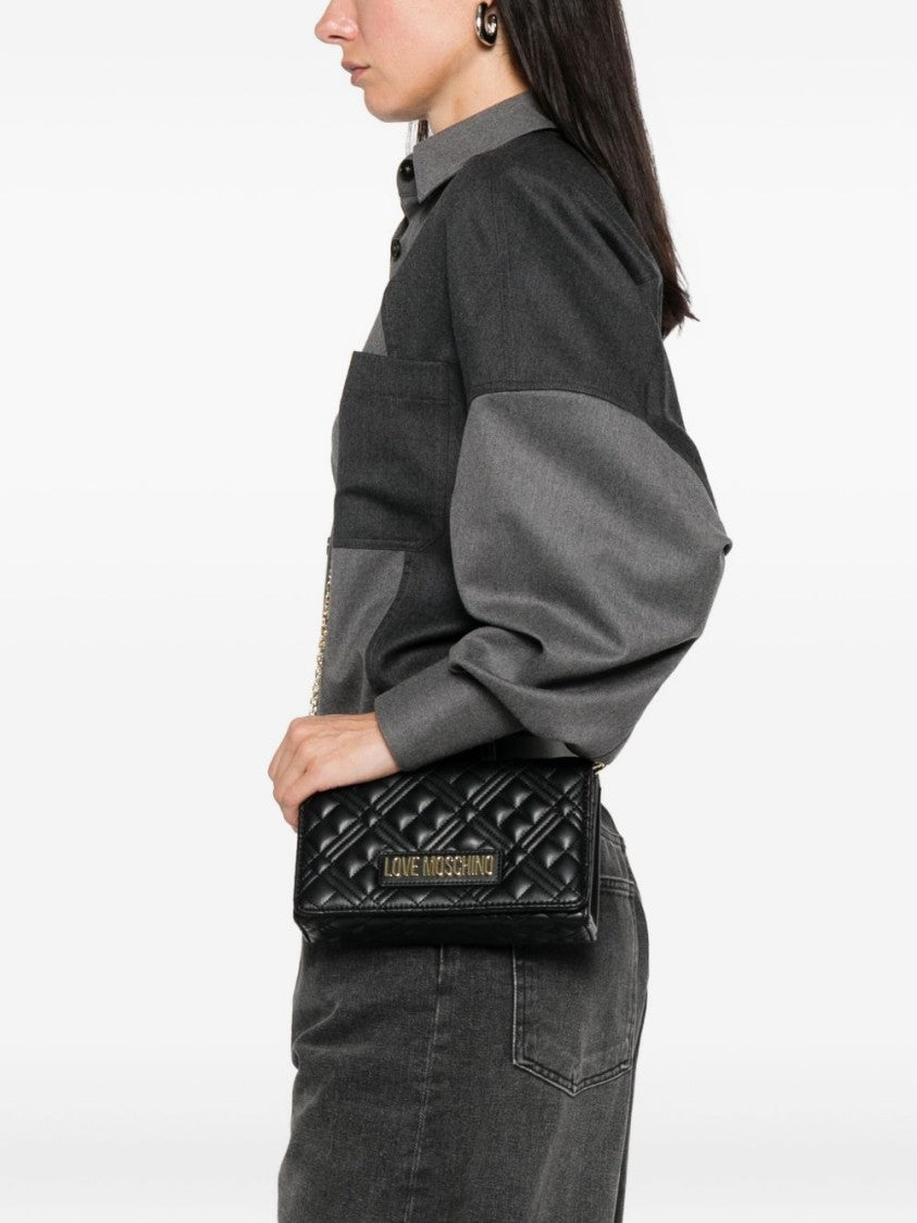 Love Moschino Quilted Black Shoulder Bag