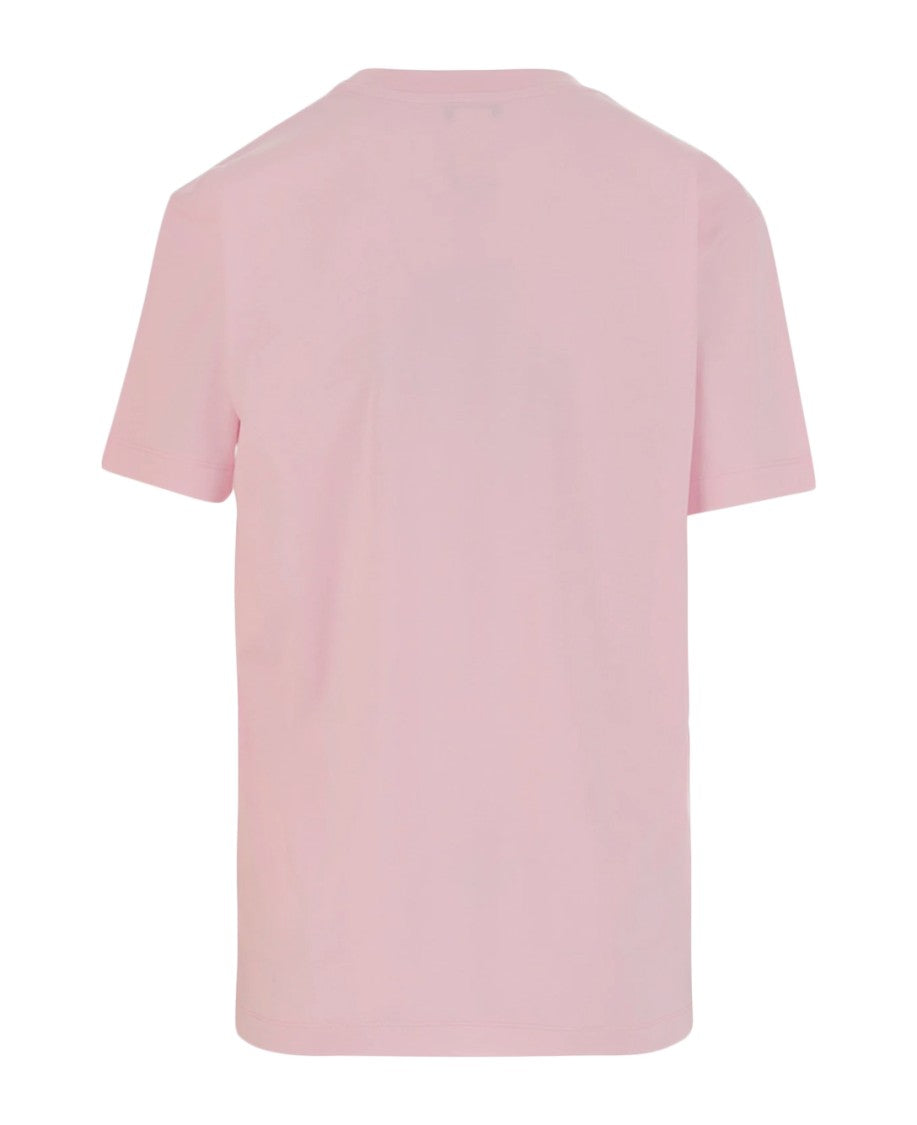 Patou Short-Sleeved Primrose Pink T-Shirt With Logo Print