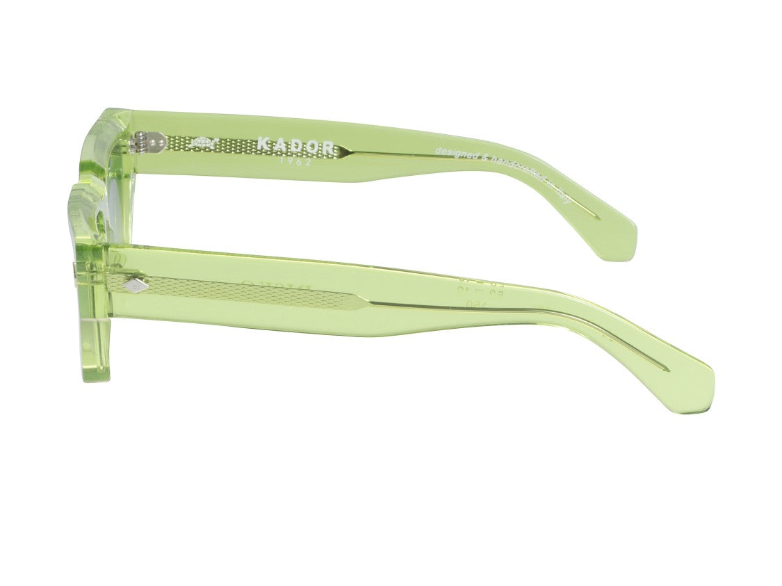 Kador Lime Green Disko Translucent Gradient Oversized Square Sunglasses