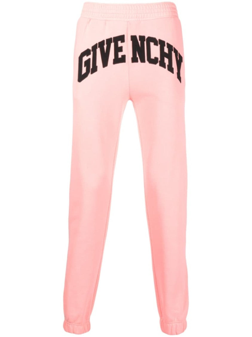 Givenchy Slim Cut Coral Pink Cotton Track Pants