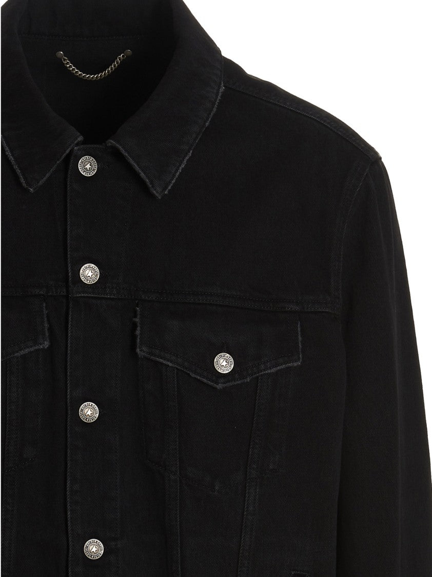 Golden Goose Vintage-Effect Black Denim Jacket