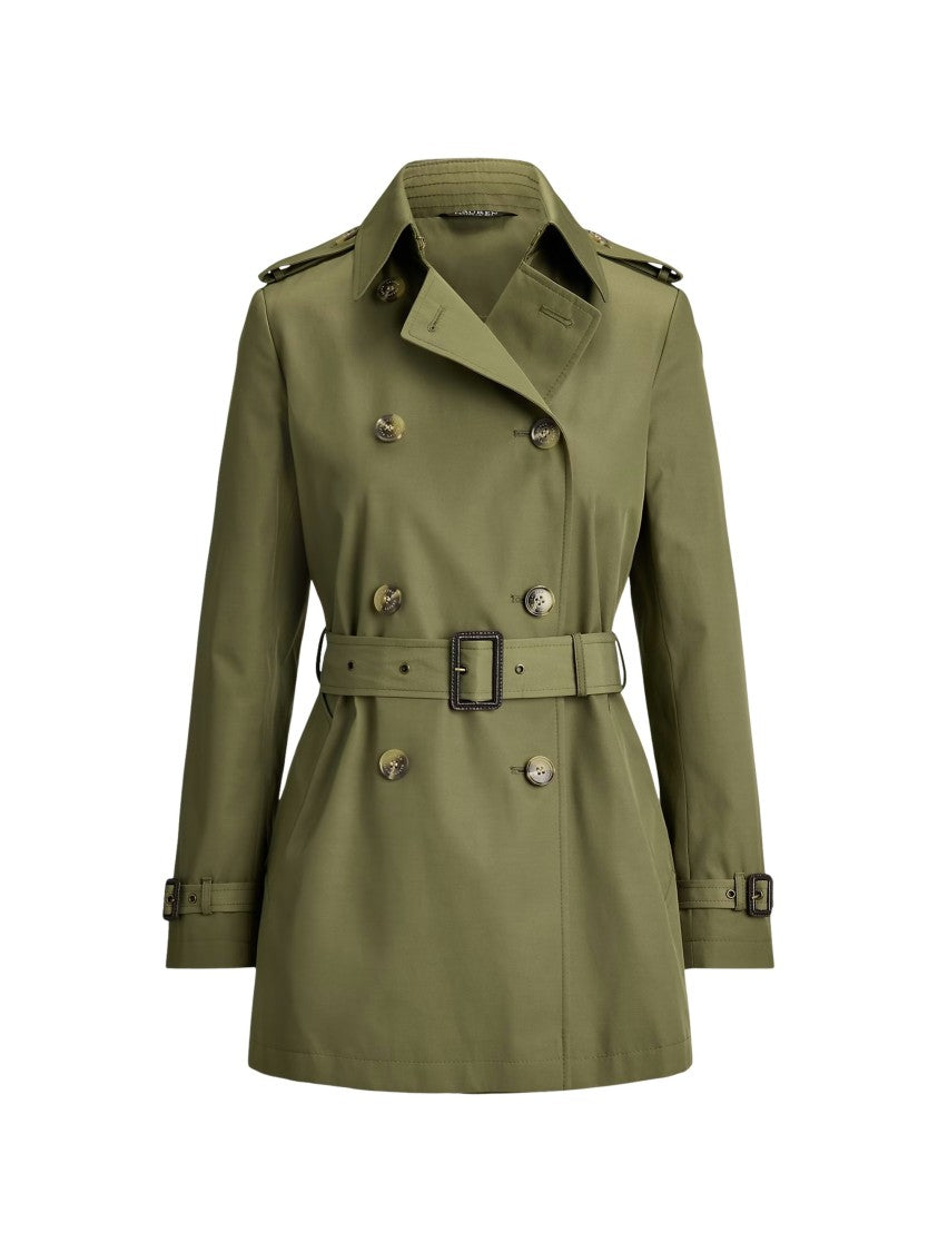 Lauren Ralph Lauren Cotton Double-Breasted Belted Trench Coat