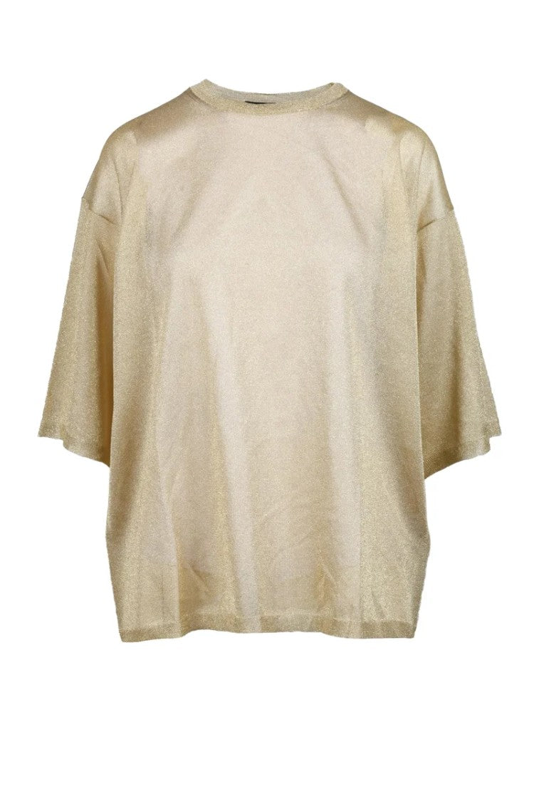 Fabiana Filippi Metallic Effect T-Shirt With Boxy Silhouette