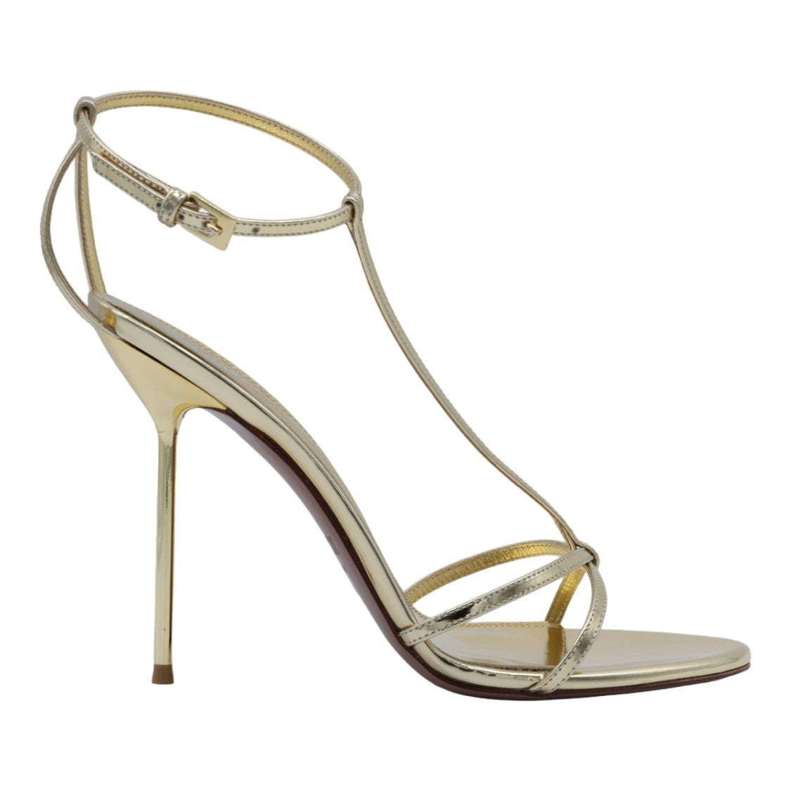 Paris Texas Sleek Stiletto Sandals With Metallic Finish
