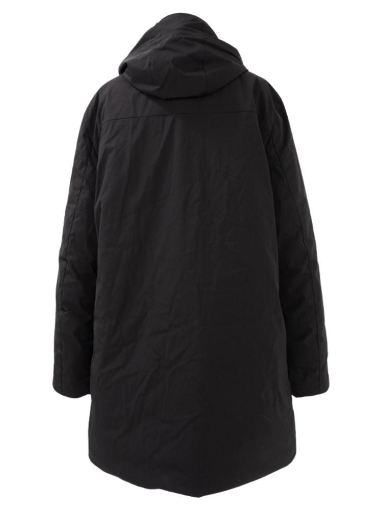 Sergio Moretti Minimalist Black Jacket With Concealed Closure And Adjustable Cuffs