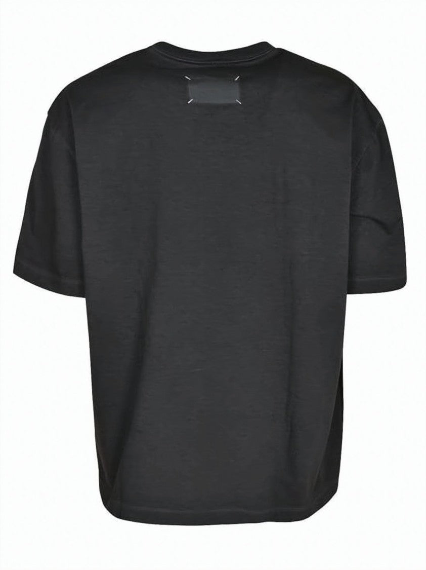 Maison Margiela Boxy Black Oversized T-Shirt With Classic Crew Neckline