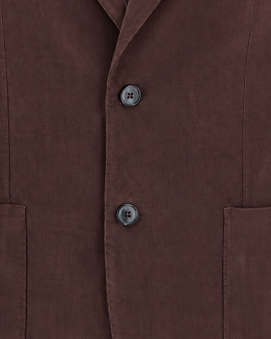 L.B.M. 1911 Viola Corduroy Single-Breasted Cotton Blazer
