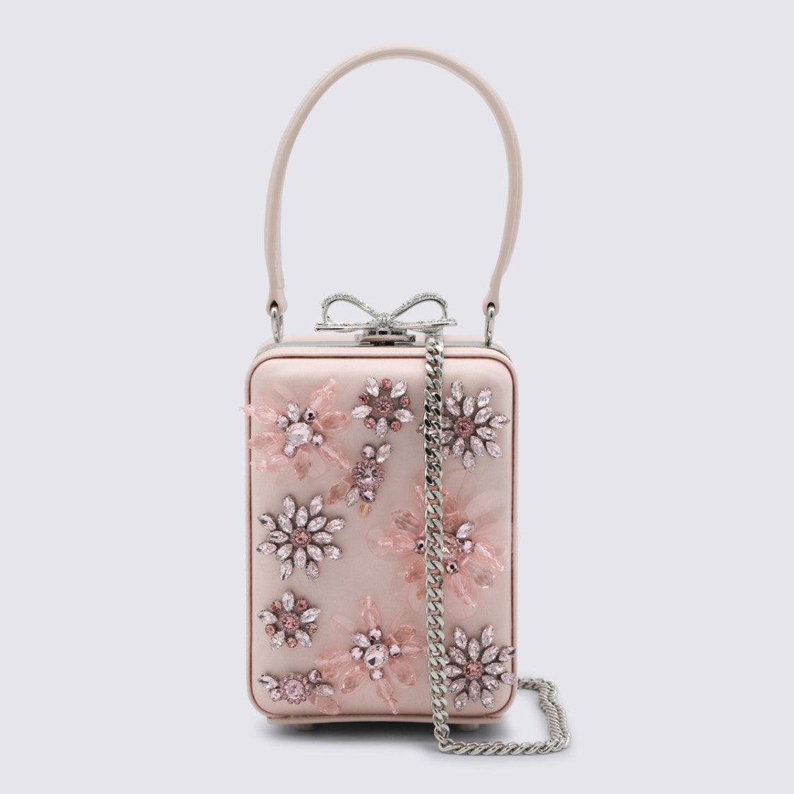 Self-Portrait Pink Embellished Clutch
