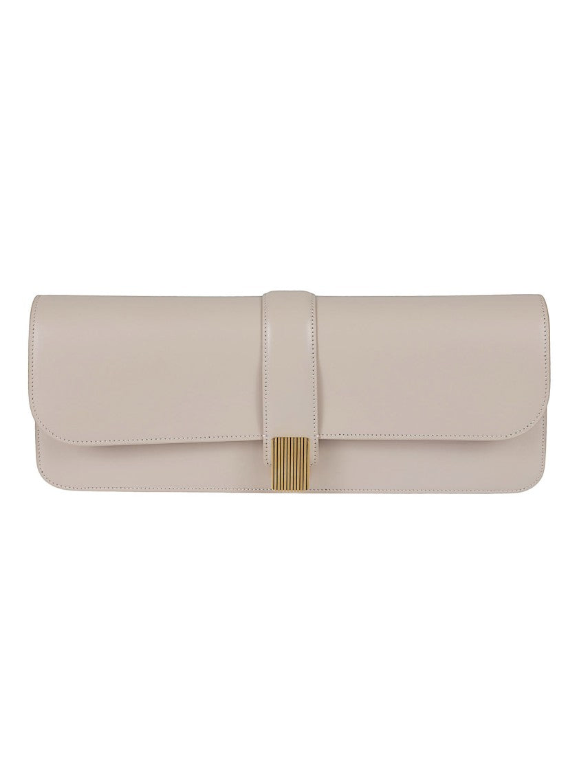 Khaite Sleek Elongated Clutch With Gold-Tone Clasp