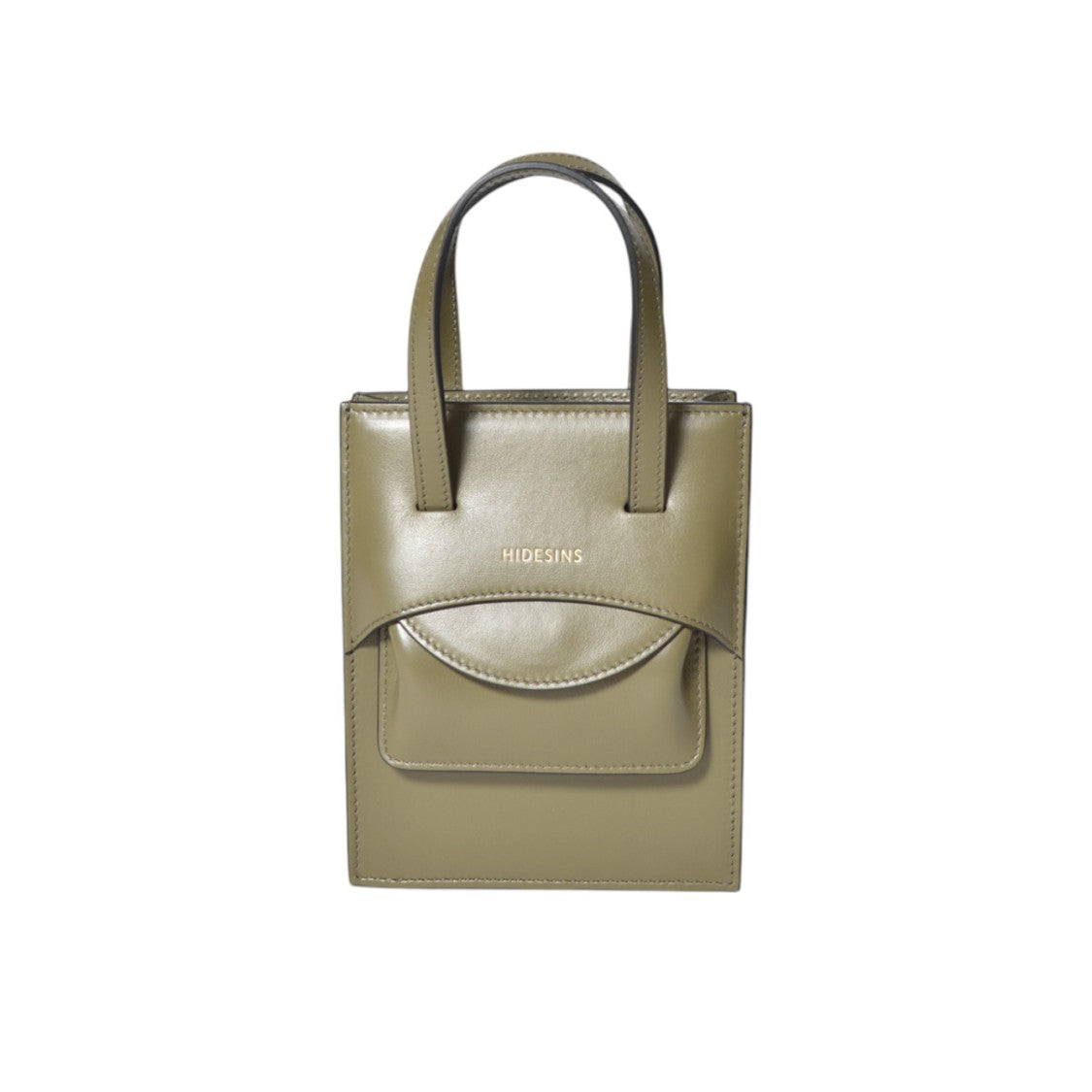 Hidesins Flap J Shoulder Bag In Moss Green Leather