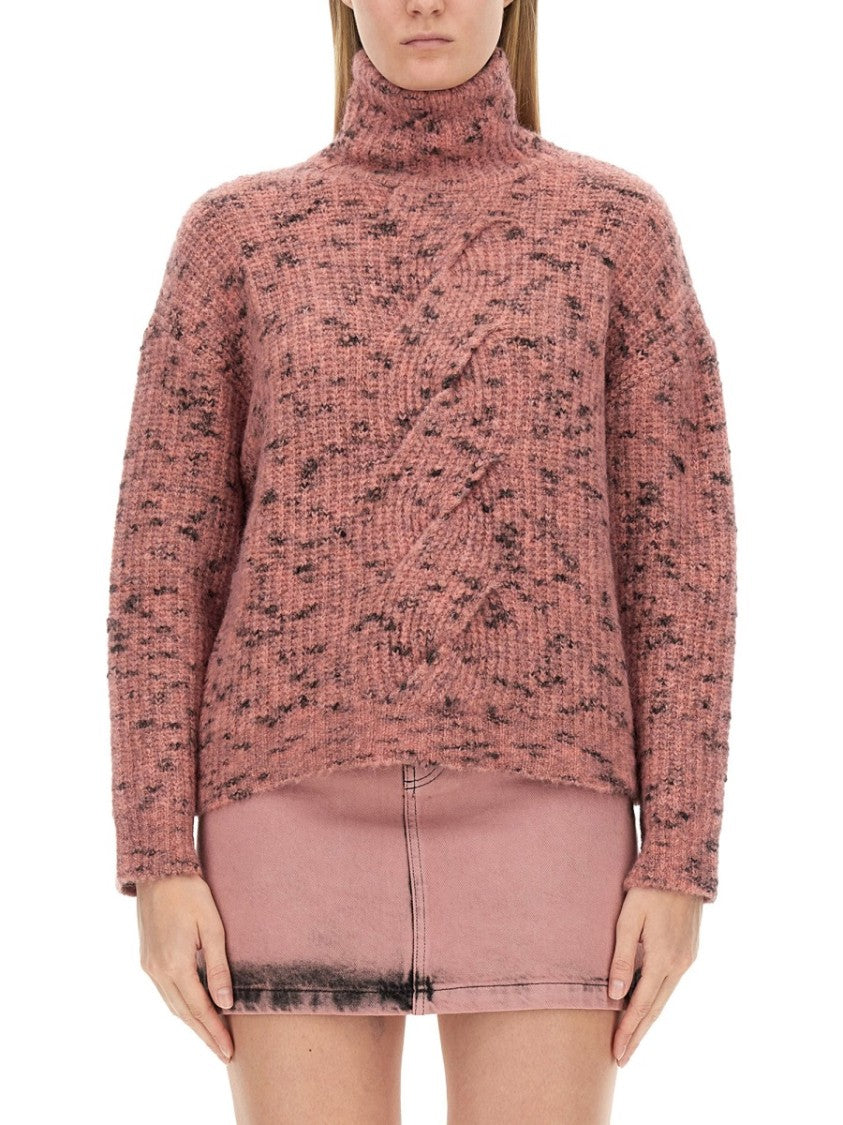 Moschino Textured Knit Turtleneck Shirt