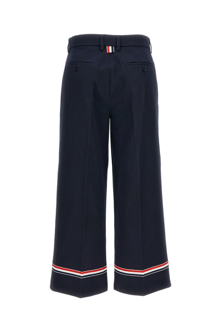 Thom Browne Blue Cotton Gabardine Chino Trousers