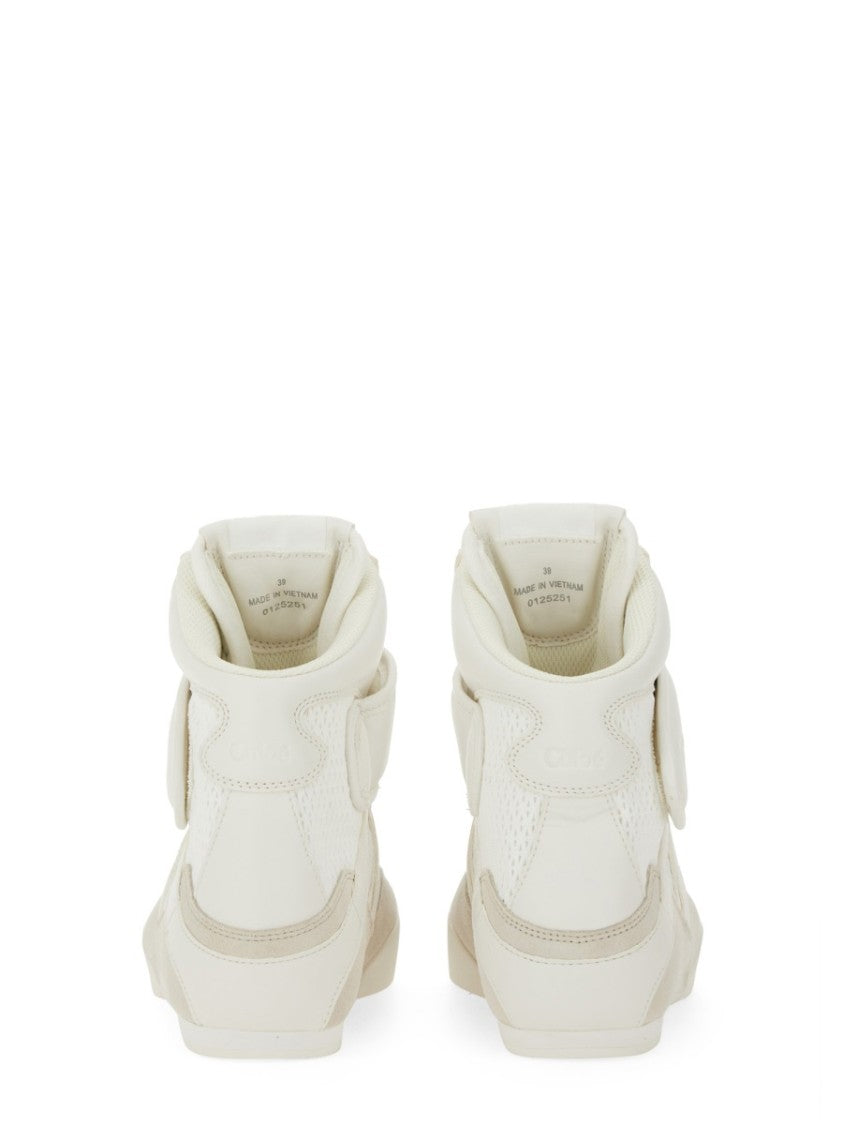 Chloé Kick Low-Top Calf Leather Ankle Sneakers