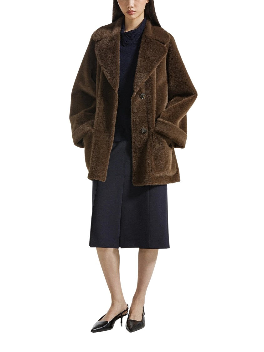 Seventy Venezia Belted Faux Fur Short Coat