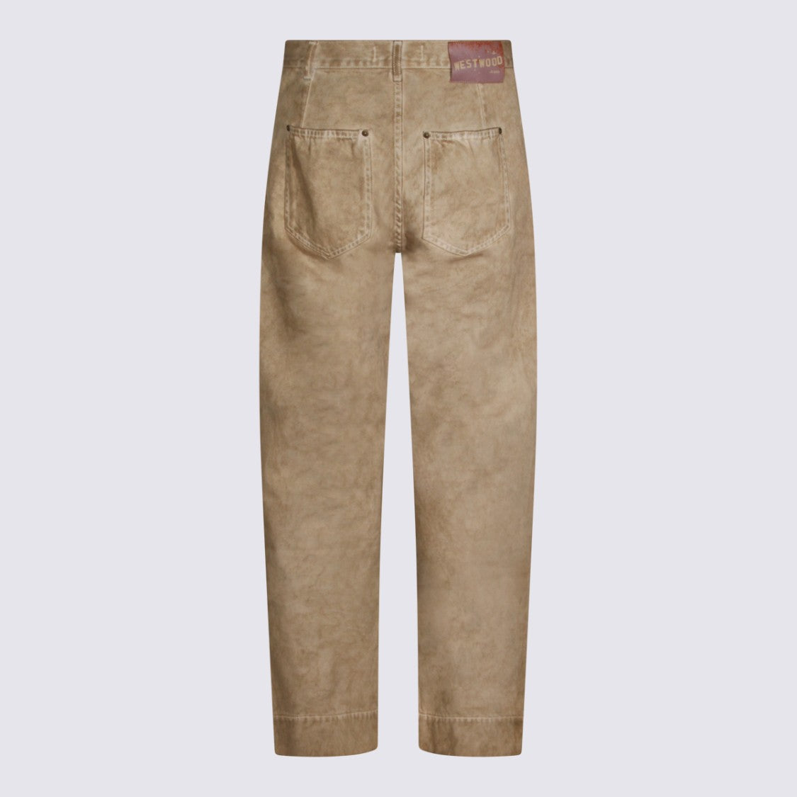 Vivienne Westwood Relaxed Fit Straight Leg Trousers In Washed Beige