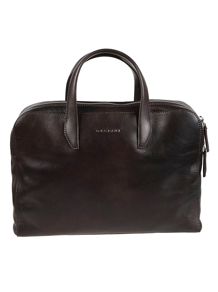 Orciani Lagoon Sleek Rectangular Calf Leather Briefcase