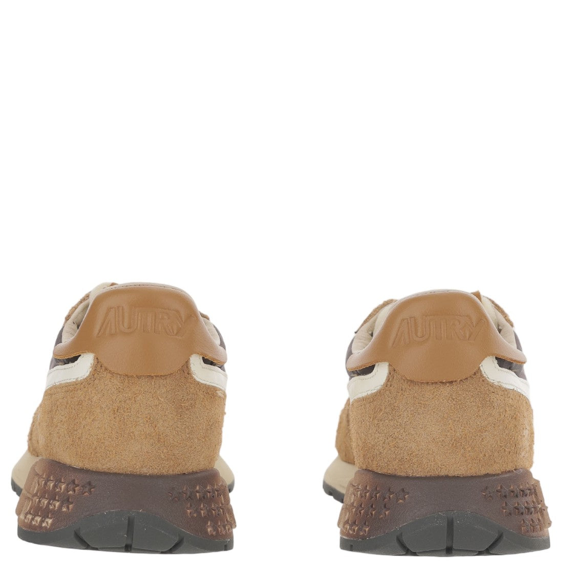 Autry Brown Leather Nylon Running Sneakers