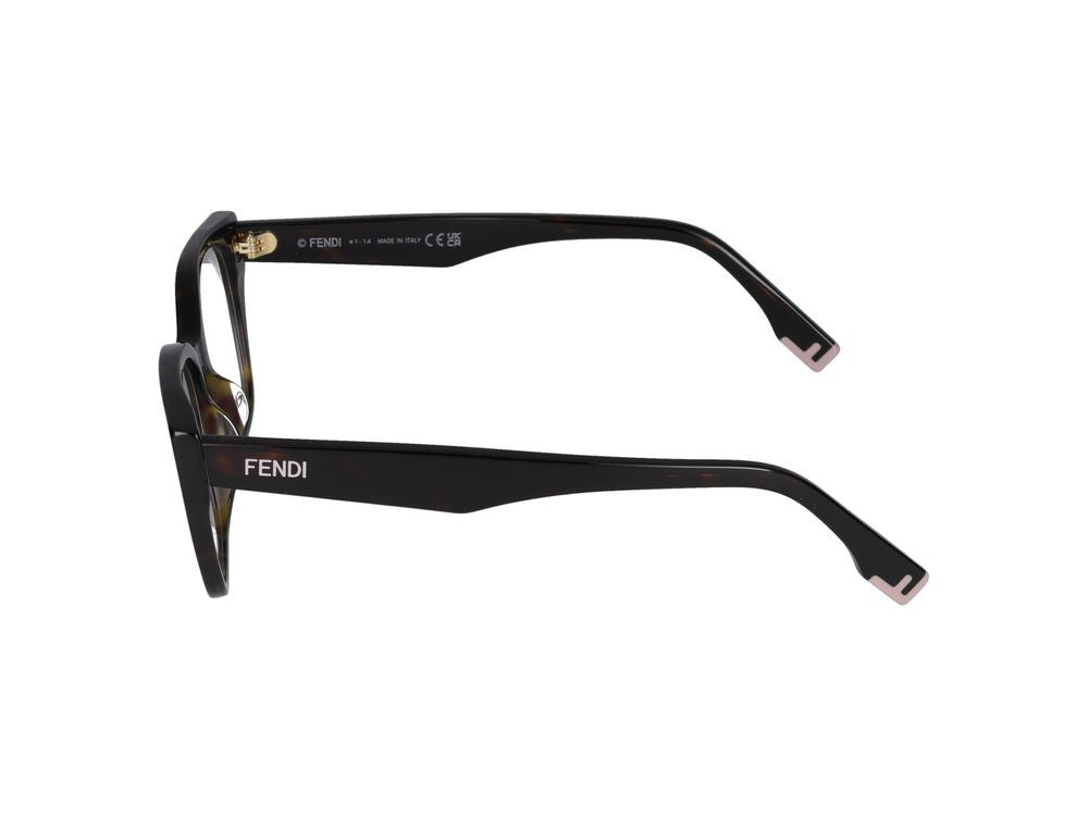 Maison Fendi Tortoiseshell Oversized Frame Eyeglasses