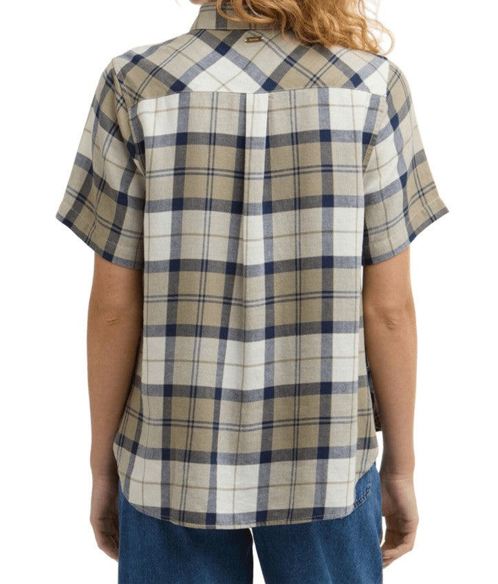 Barbour Navy Tartan Cotton Shirt Dress