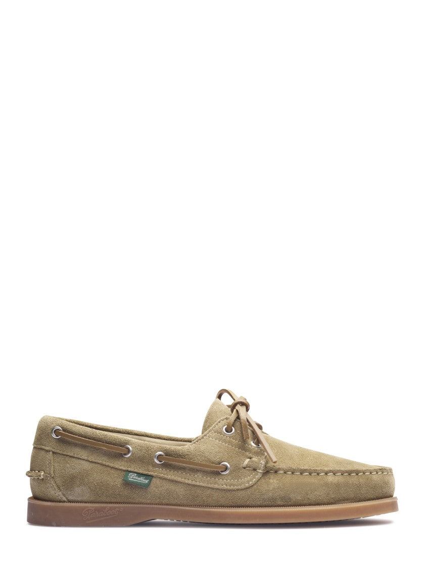 Paraboot Classic Boat Shoes In Soft Suede Finish