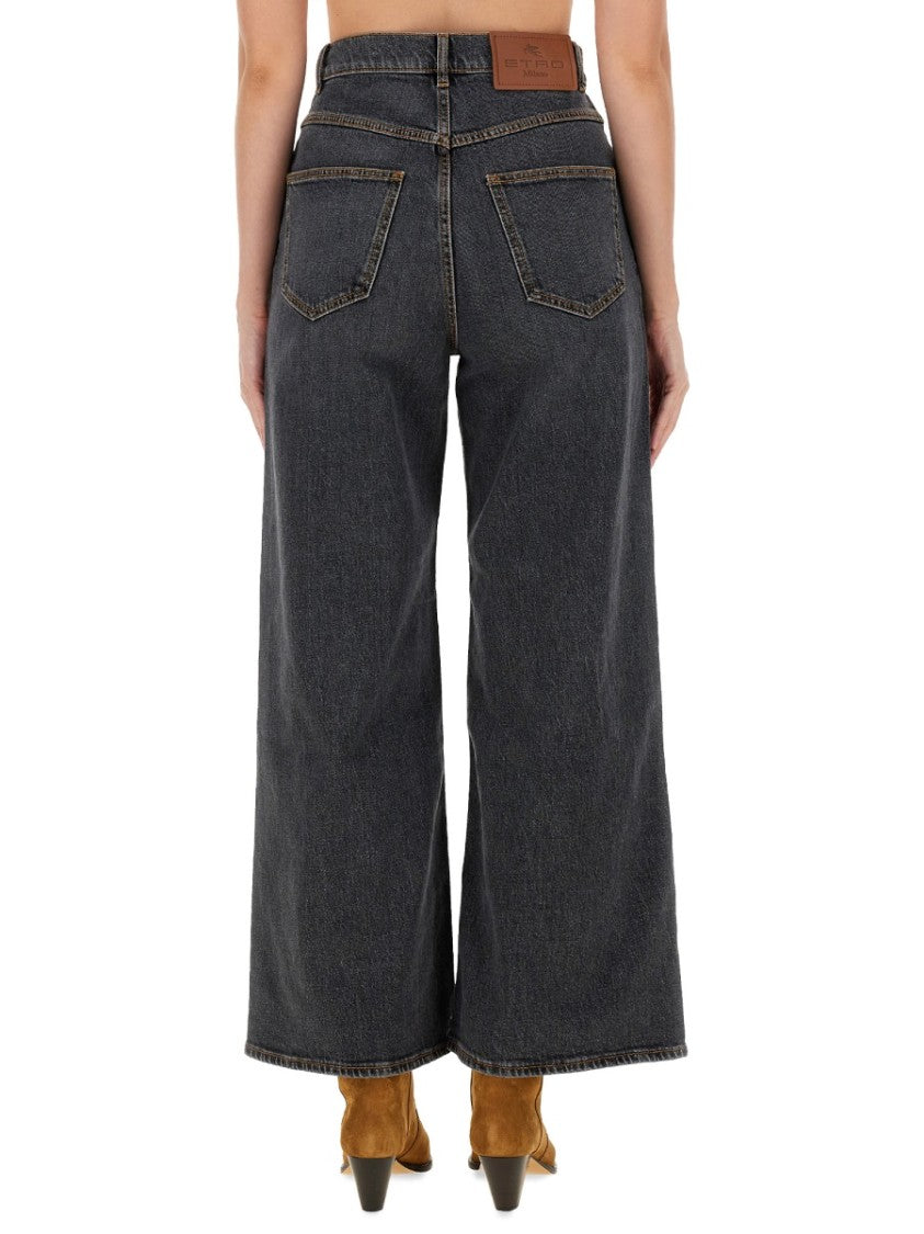 Etro Baggy Jacquard Jeans