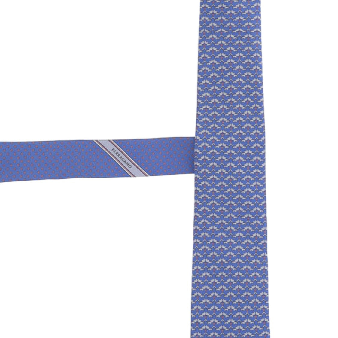 Salvatore Ferragamo Light Blue Patterned Silk Tie