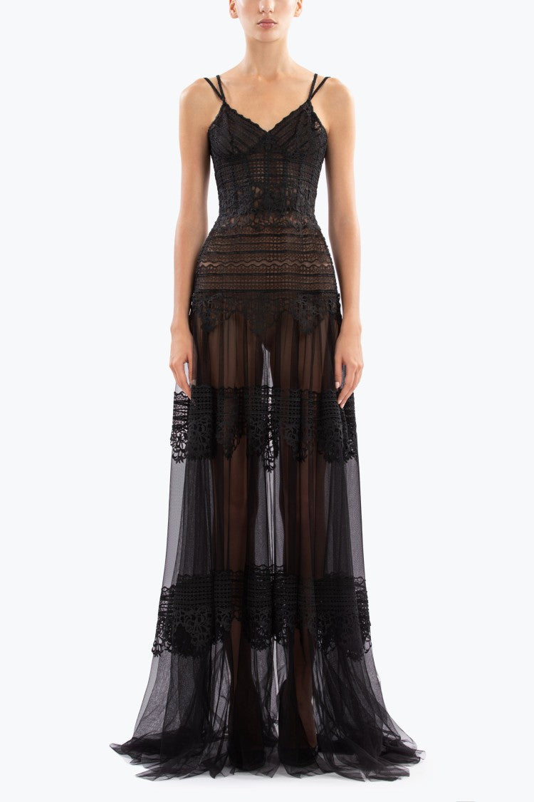 Saiid Kobeisy Lace Long Dress