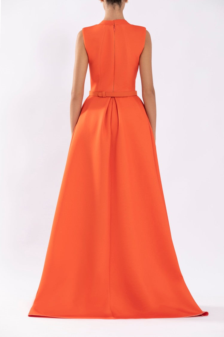 Saiid Kobeisy Neoprene Dress With High-Low Skirt