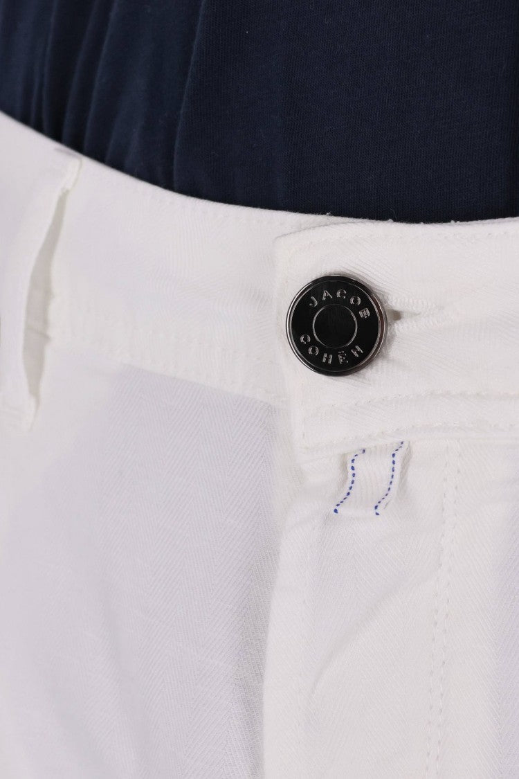Jacob Cohen Scott Fit Color Cotton-Linen Elastane 5-Pocket Trousers