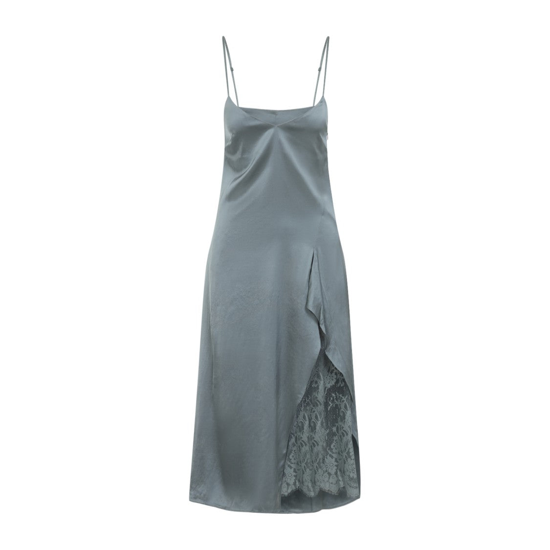 Acne Studios Midi Dress With Satin Finish