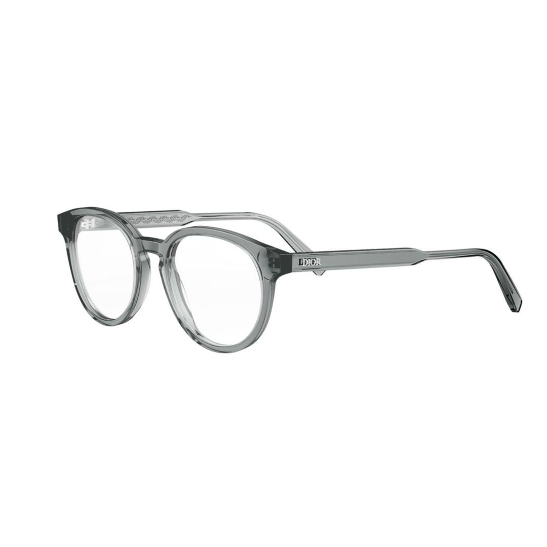 Dior Botanicao R3i Translucent Grey Rounded Frame Eyeglasses