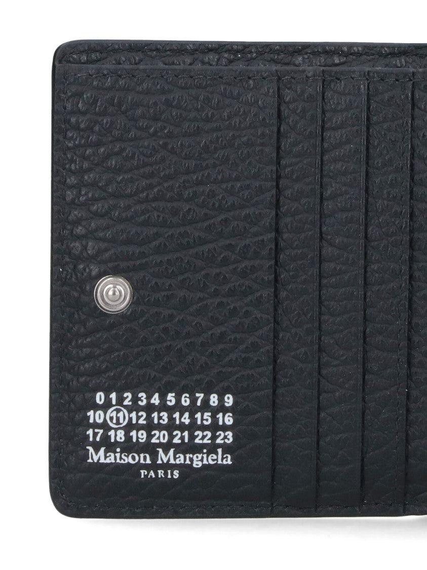 Maison Margiela Black Grain Leather Four Stitches Holder