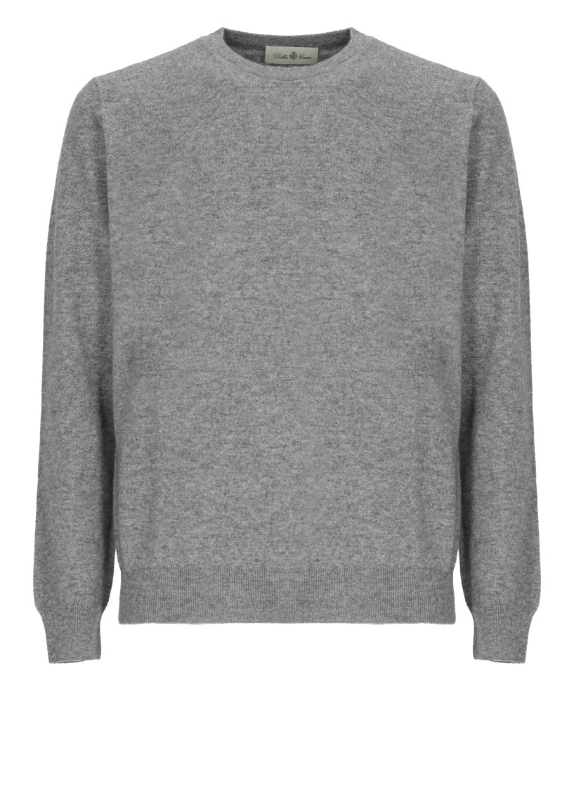 Della Ciana Grey Wool-Blend Crew Neck Sweater