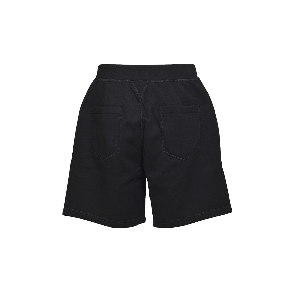 Dsquared2 Black Cotton Icon Stamps Relax Bermuda Shorts