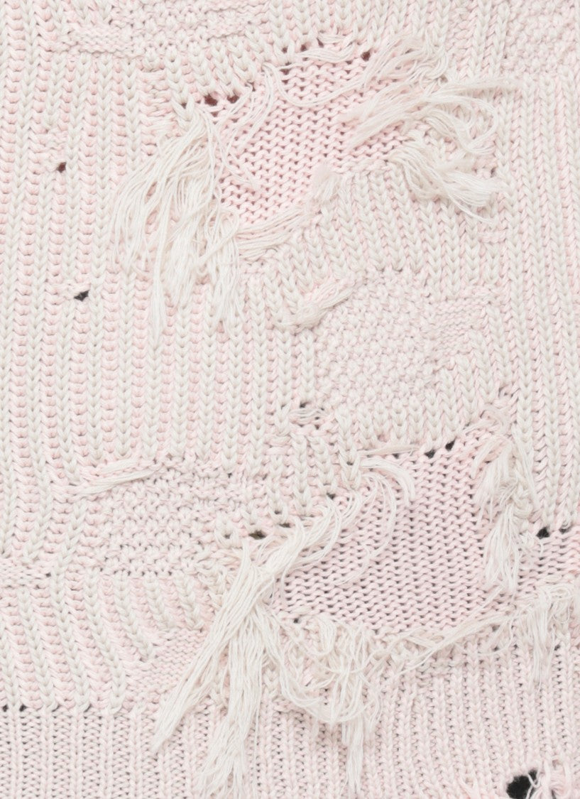 Mm6 By Maison Margiela Cotton Ripped Gilet