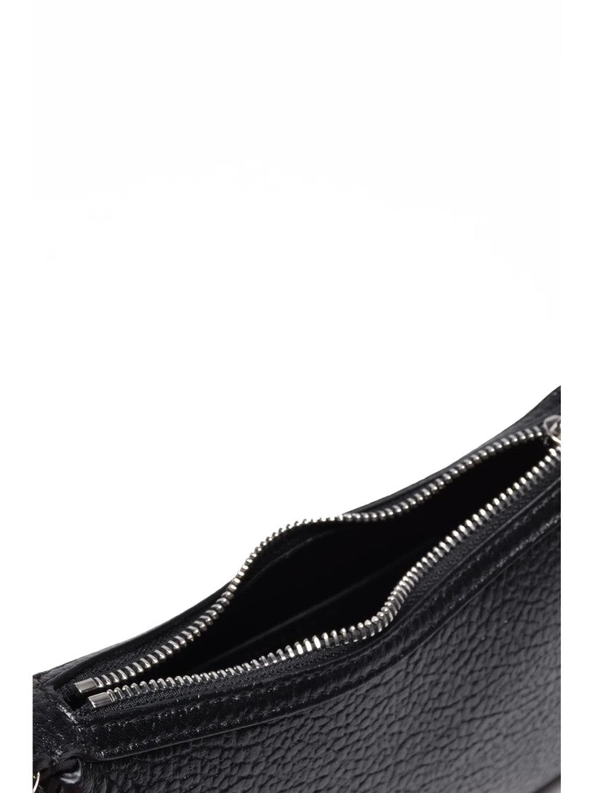 Alexander Mcqueen Black Leather Chain Shoulder Bag