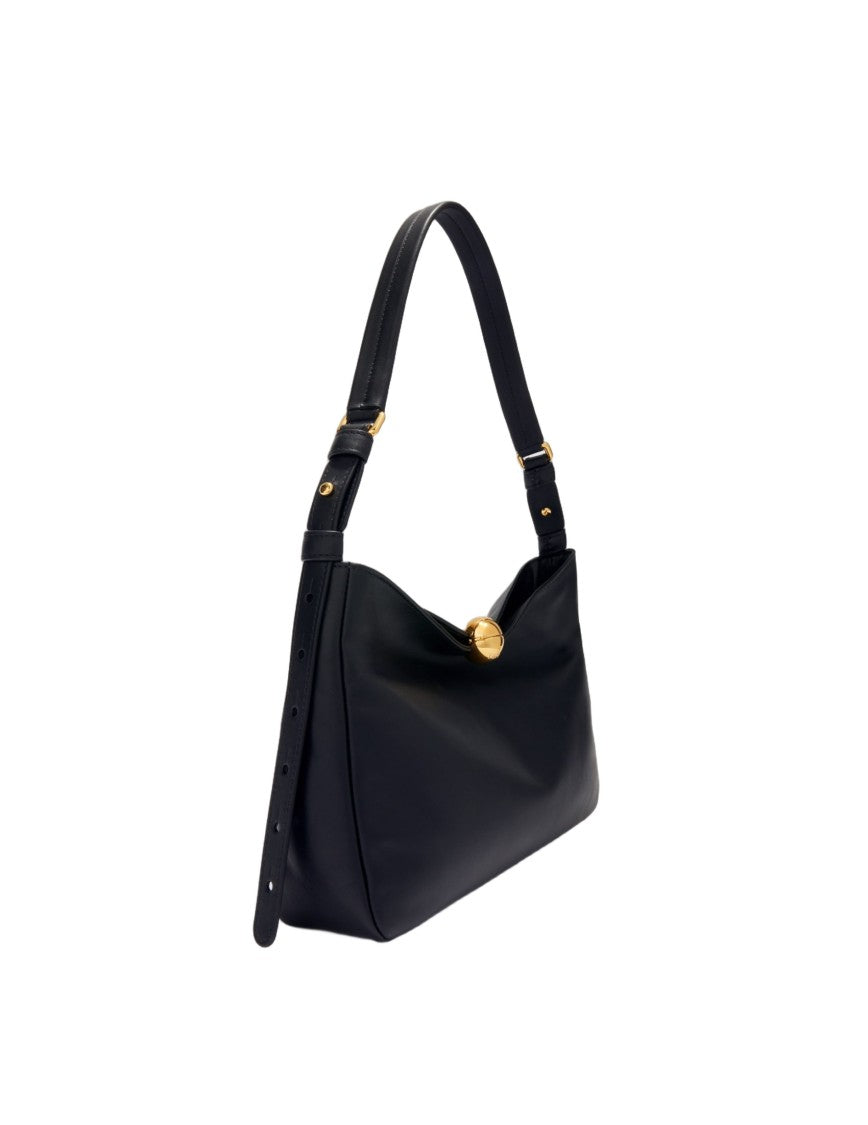 Furla Sfera Soft M Leather Shoulder Bag, Black