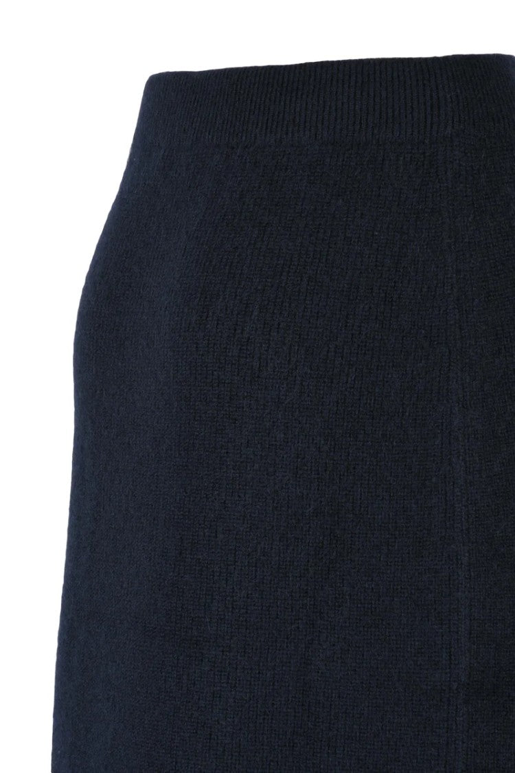 Fabiana Filippi Blue Midi Skirt With Elasticated Waistband