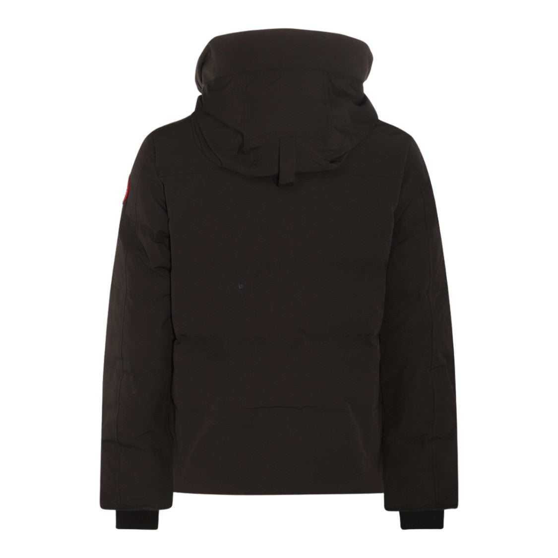 Canada Goose Minimalist Black Coat With High Collar And Hood