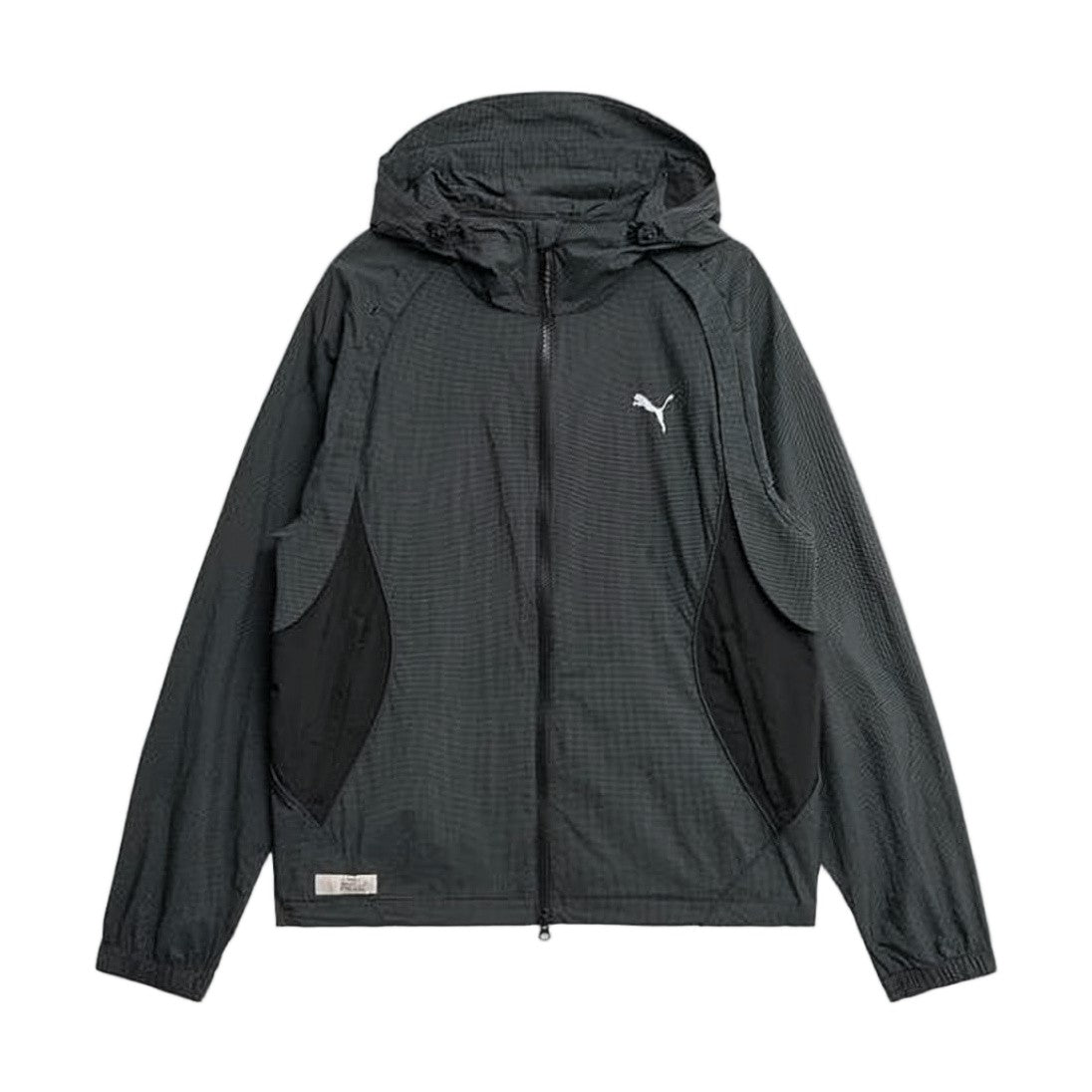 Puma Lightweight Black Jacket With Textured Fabric