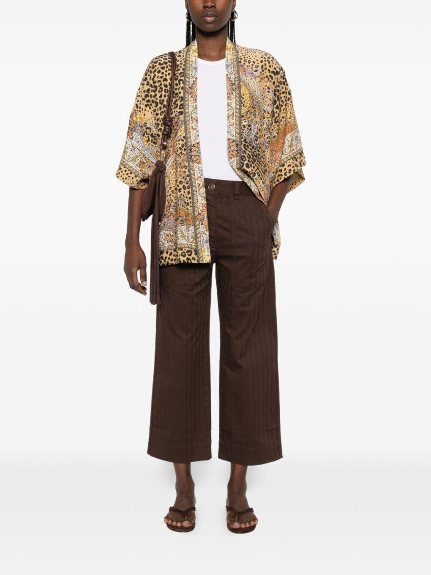 Etro Closureless Kimono Sleeve Jacket With Spotted