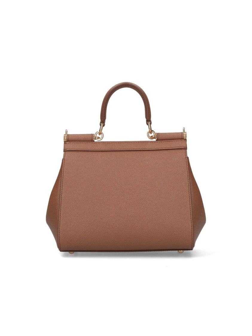 Dolce & Gabbana "Sicily" Medium Handbag Brown